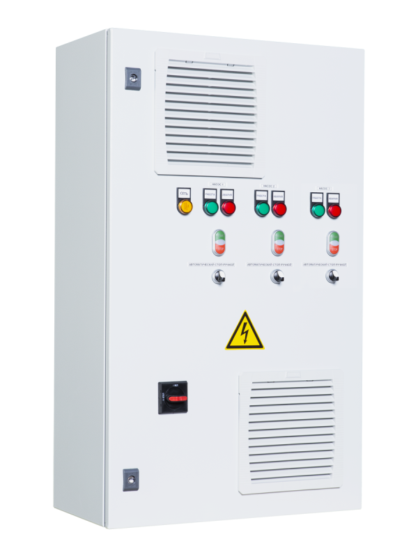 Шкафы управления АЛЬФАУМ АЛМ-ШУН 3 насосами с ПЧ (Переменный мастер), УПП